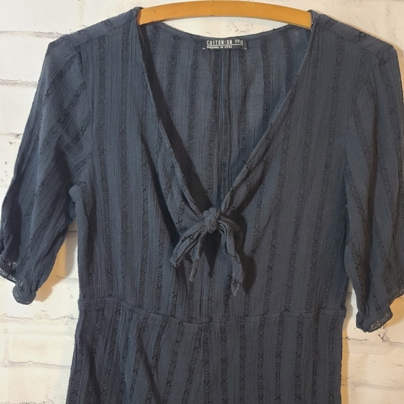 Cotton On Black Eyelet Romper XS - Picture 2 of 5